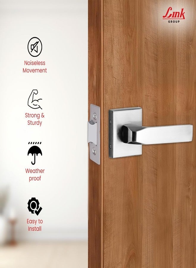 Link Fixio Mortise Door Handle | Bathroom, Balcony Door Handle Set, SS Finish | Miled Steel | Baby Latch | Ergonomic Design | 1,00,000+ Cycle Tested | 2-Year Warranty - Image 4